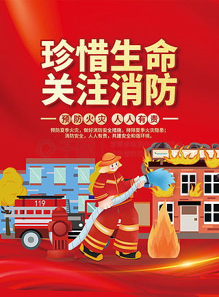 圖片免費下載 樓宇消防安全宣傳海報素材 樓宇消防安全宣傳海報模板 千圖網