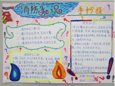 消防安全兒歌手抄報
